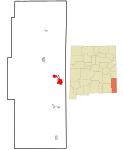 Lea County New Mexico Incorporated and Unincorporated areas Hobbs Highlighted